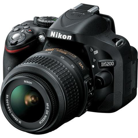 NIKON D5200 24.1MP DIGITAL SLR WITH AF-S DX NIKKOR 18-55MM VR LENS KIT - BLACK